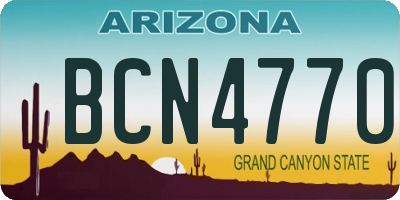 AZ license plate BCN4770