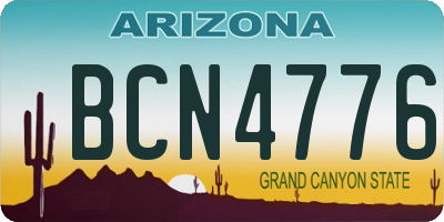 AZ license plate BCN4776