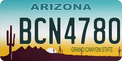 AZ license plate BCN4780