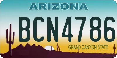 AZ license plate BCN4786