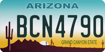 AZ license plate BCN4790