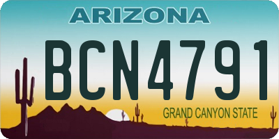 AZ license plate BCN4791