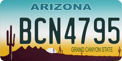 AZ license plate BCN4795