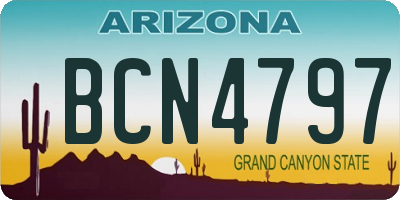 AZ license plate BCN4797