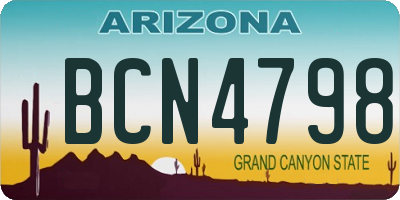 AZ license plate BCN4798