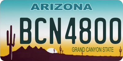 AZ license plate BCN4800