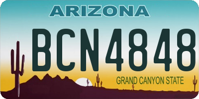 AZ license plate BCN4848