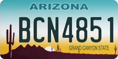 AZ license plate BCN4851