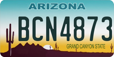 AZ license plate BCN4873