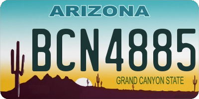 AZ license plate BCN4885