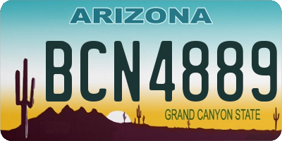 AZ license plate BCN4889