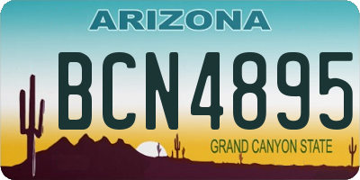 AZ license plate BCN4895