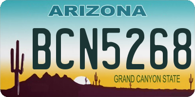 AZ license plate BCN5268