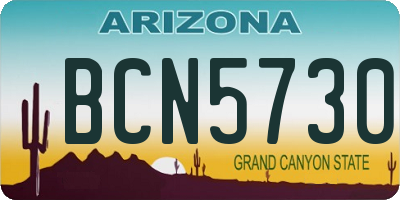 AZ license plate BCN5730