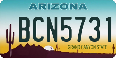 AZ license plate BCN5731