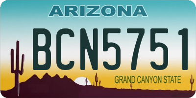 AZ license plate BCN5751