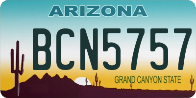 AZ license plate BCN5757