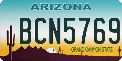 AZ license plate BCN5769