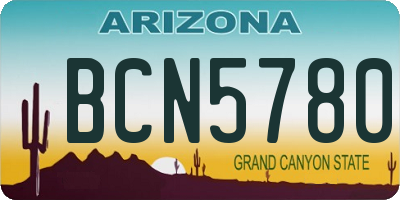 AZ license plate BCN5780