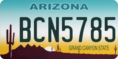 AZ license plate BCN5785