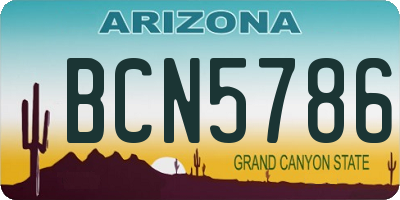 AZ license plate BCN5786