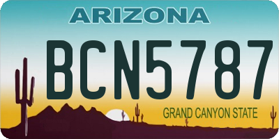 AZ license plate BCN5787