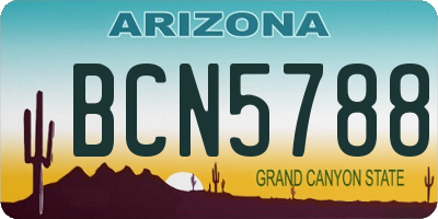 AZ license plate BCN5788