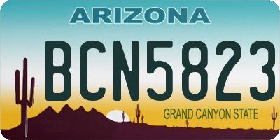 AZ license plate BCN5823