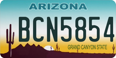 AZ license plate BCN5854