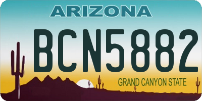 AZ license plate BCN5882