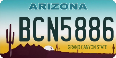 AZ license plate BCN5886