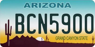 AZ license plate BCN5900