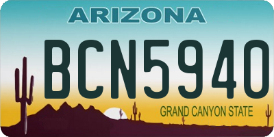 AZ license plate BCN5940