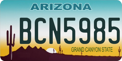 AZ license plate BCN5985