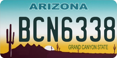 AZ license plate BCN6338