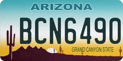 AZ license plate BCN6490