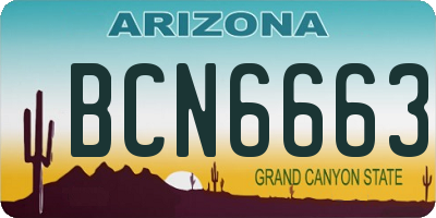 AZ license plate BCN6663