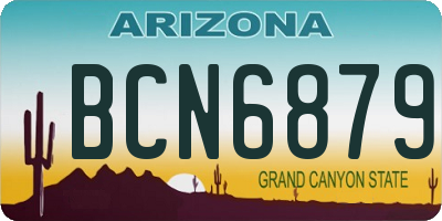 AZ license plate BCN6879