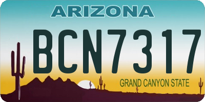 AZ license plate BCN7317