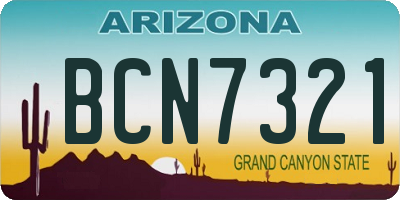 AZ license plate BCN7321