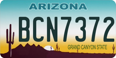 AZ license plate BCN7372