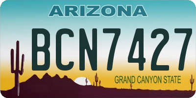 AZ license plate BCN7427