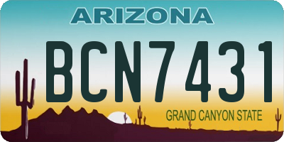 AZ license plate BCN7431