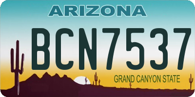 AZ license plate BCN7537