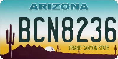 AZ license plate BCN8236