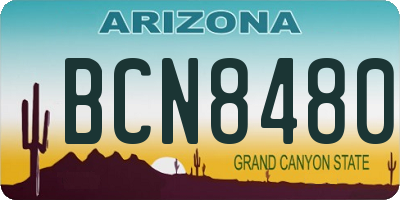 AZ license plate BCN8480