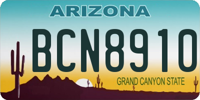 AZ license plate BCN8910