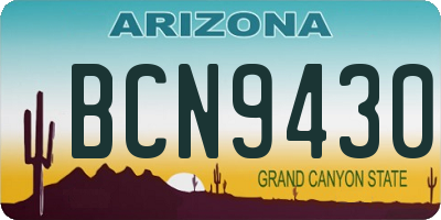 AZ license plate BCN9430