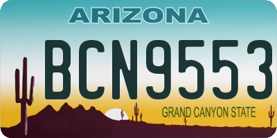 AZ license plate BCN9553