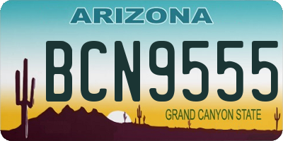 AZ license plate BCN9555